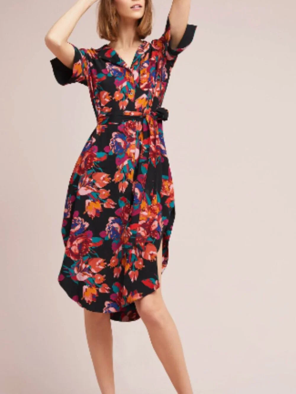 Anthropologie Maeve Floral Buttondown Shirtdress - Picture 3 of 10